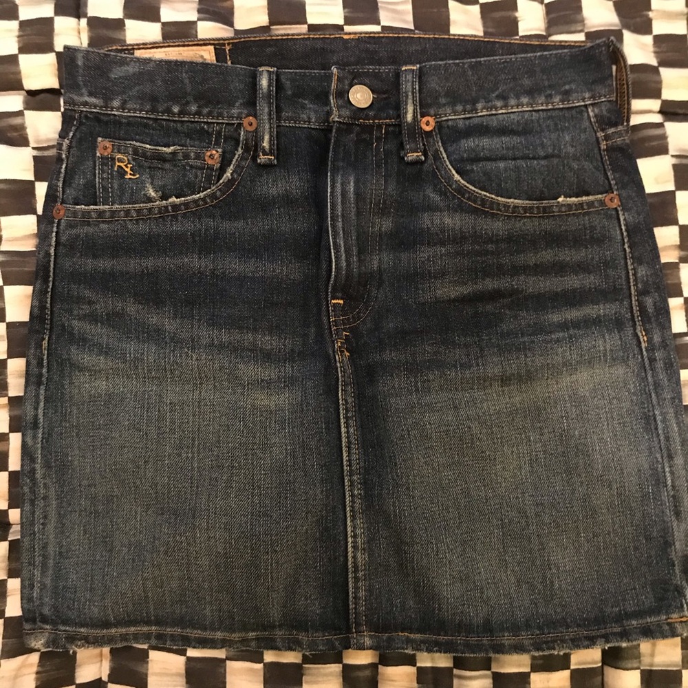 Polo Ralph Lauren blue jean Mini-skirt; size 2